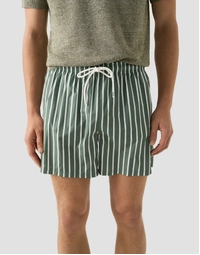 Striped Swim Shorts Mid Green (S)