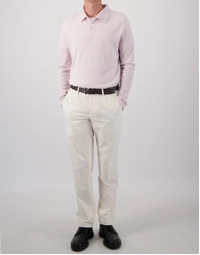 Endeavour Long Sleeve Cashmere Polo Pink Sand (M)