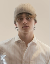 ROBINSON MAN | Ribbed Cashmere Beanie | Natural