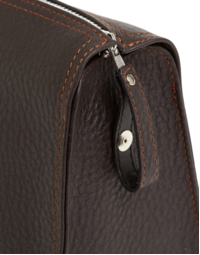 F.HAMMANN | Leather Toiletry Bag | Dark Brown