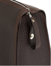 F.HAMMANN | Leather Toiletry Bag | Dark Brown