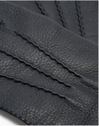 Cambridge Cashmere-Lined Leather Gloves Black 7.5