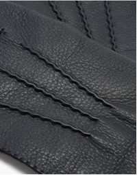 Cambridge Cashmere-Lined Leather Gloves Black 7.5