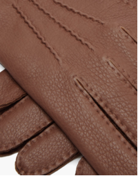 Cambridge Cashmere-Lined Leather Gloves Havana 7.5