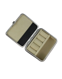 F.HAMMANN | Leather Cufflink Box Medium | Black