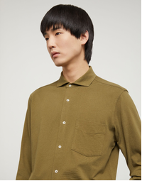 Garment Dyed Cotton Jersey Shirt Military (XL)
