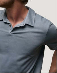 Sueded Jersey Polo Bluestone Pigment (1)