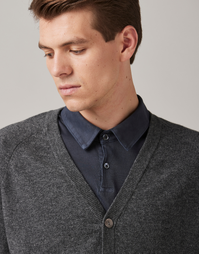 Dr Watkins Button Cardigan Grey Marle Small