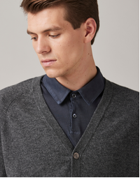 Dr Watkins Button Cardigan Grey Marle Small