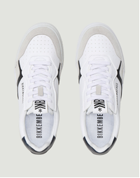Men's Shaq Lace Up Sneakers in White with Black Size 41