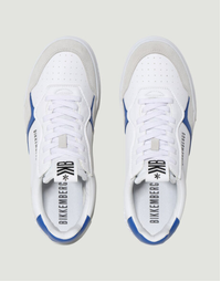 Men's Shaq Lace Up Sneakers in White with Blue Size 40