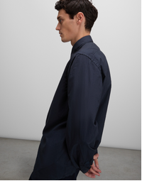 Comma Lightweight Cotton Poplin Shirt Navy (39)