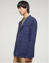 Lightweight Linen Samuraki Jacket Blue (M)