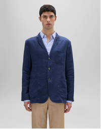 Lightweight Linen Samuraki Jacket Blue (L)
