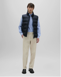 Oxford Cotton Shirt with Button-Down Collar Sky (40)