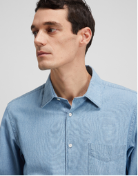 Sedici Cotton Chambray Shirt Light Denim (40)