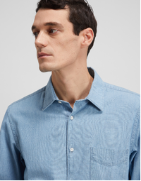 Sedici Cotton Chambray Shirt Light Denim (40)