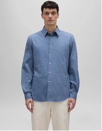 Comma Cotton Chambray Shirt Medium Denim (39)