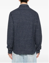 Doppia Wool Shirt Jacket Blue Check (S)