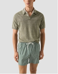 Striped Swim Shorts Mid Green (S)