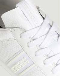 Men's Enricus Lace Up Low Top Leather Sneakers, White 41
