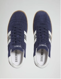 Men's Recoba Lace Up Suede Sneakers in Navy Size 40