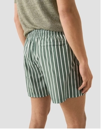 Striped Swim Shorts Mid Green (S)