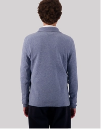 Endeavour Long Sleeve Cashmere Polo Chambray Melange (S)