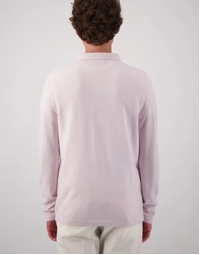 Endeavour Long Sleeve Cashmere Polo Pink Sand (M)
