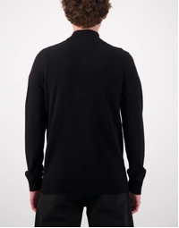 JCK Half-Zip Cashmere Sweater Total Black (M)
