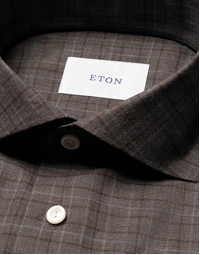 Check Signature Flannel Shirt Brown (39)