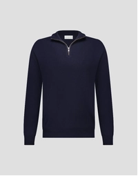 JCK Half-Zip Cashmere Sweater Dark Navy (S)