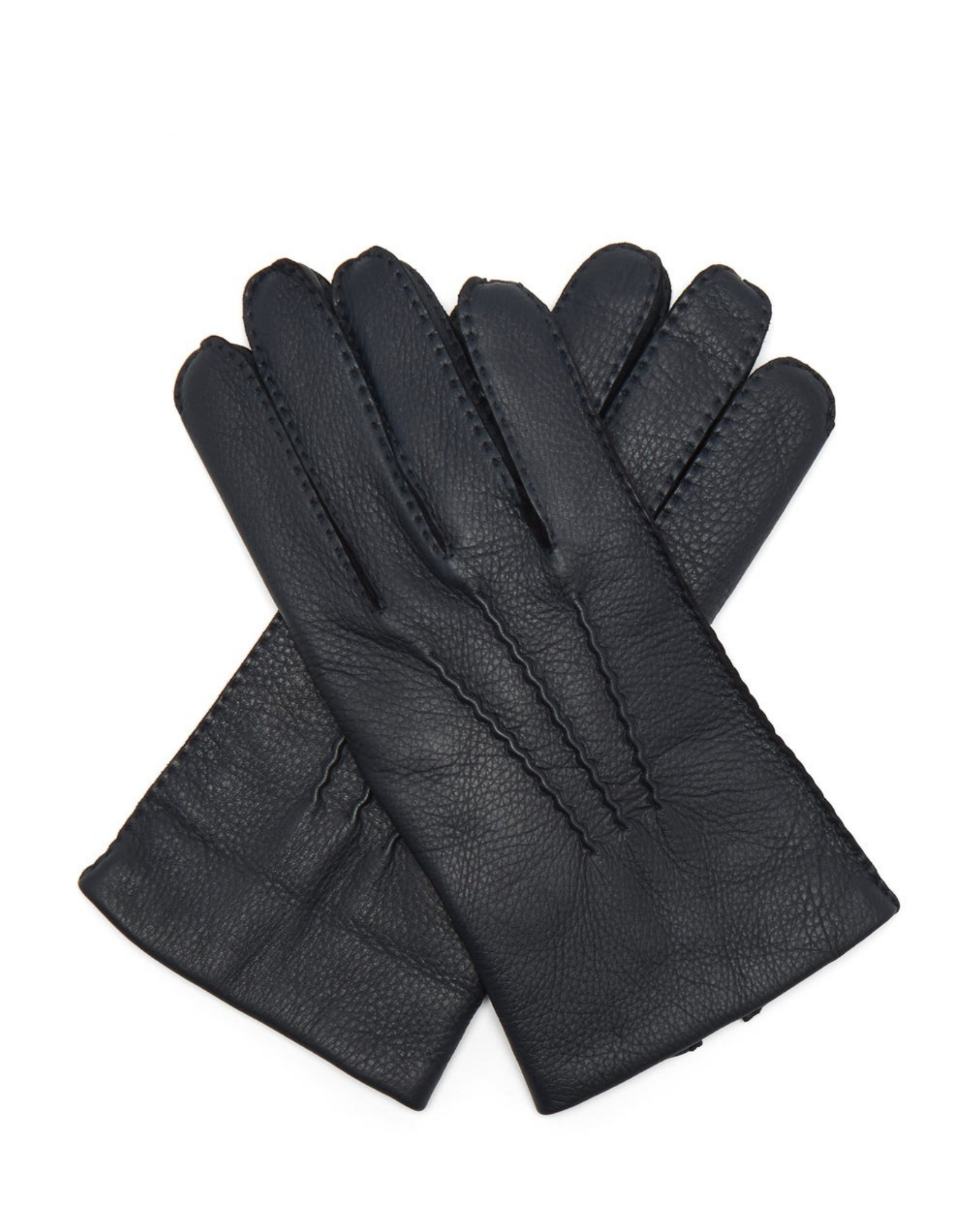 Dents Leather Cashmere-Lined Gloves - Black - 9.5