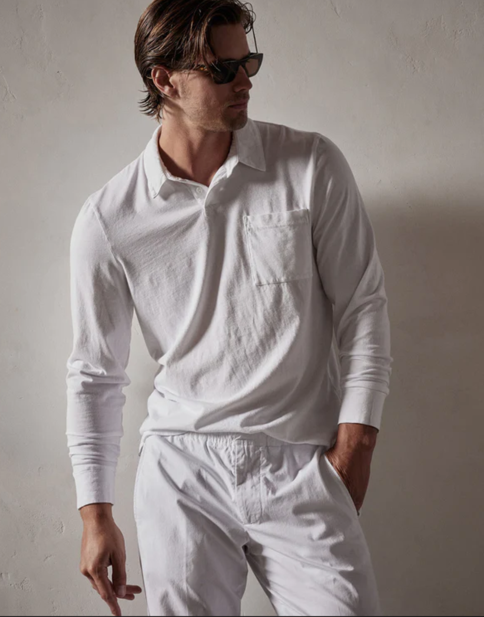 James perse long deals sleeve polo