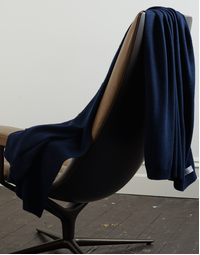 ROBINSON MAN | Aro'a Knitted Travel Blanket | Navy
