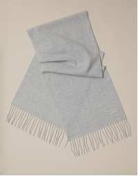 ROBINSON MAN | Woven Cashmere Scarf with Tassels |  Silver