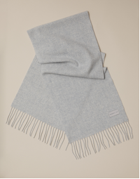 ROBINSON MAN | Woven Cashmere Scarf with Tassels |  Silver