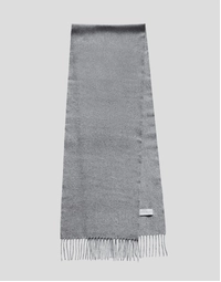 ROBINSON MAN | Fringed Cashmere Scarf | Mid Grey