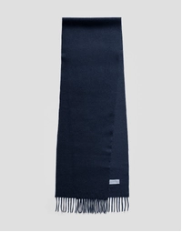 ROBINSON MAN | Fringed Cashmere Scarf | Navy Blue