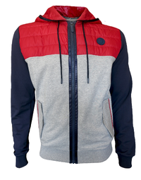 DBKK Hoodie Fleece/Nylon Light Grey Light Grey Marle Red Navy M