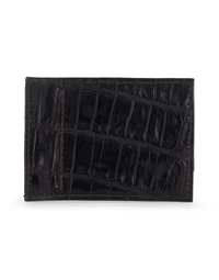 F.Hammann | Crocodile Flat Wallet Cardcase | Dark Brown