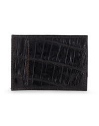 F.HAMMANN | Crocodile Card Holder Wallet | Dark Brown
