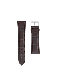JEAN ROUSSEAU PARIS | Alligator Watch Strap 3.5 Width 20/18 | Truffle