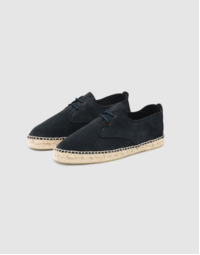 Men's Espadrille Leather Shoe Navy 41