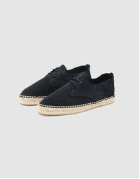 Men's Espadrille Leather Shoe Navy 41