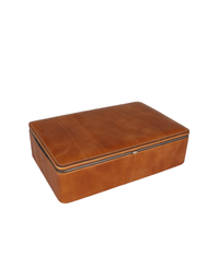 F.HAMMANN | Leather Watch Box Alpina Cowhide | Tan