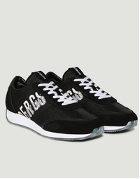 Men's Jonas Lace Up Low Top Sneakers in Black Size 45