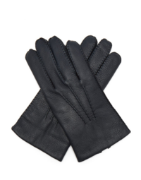 Cambridge Cashmere-Lined Leather Gloves Black 7.5