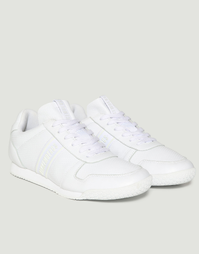 Men's Enricus Lace Up Low Top Leather Sneakers, White 41