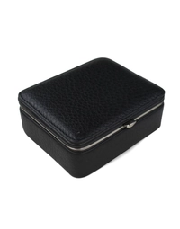 F.HAMMANN | Leather Cufflink Box Medium | Black